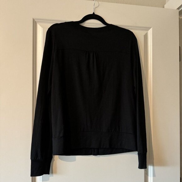 Patagonia Women's Button Down Top Cardigan 100% Wool Black Size Small - Picture 2 of 5